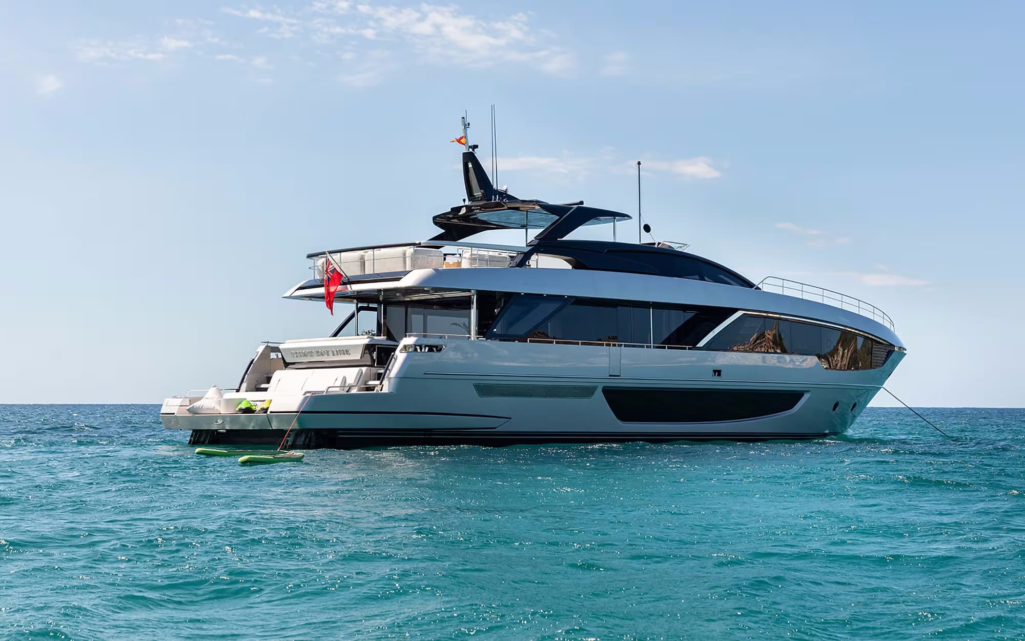 Charter the Stunning Riva 102' Corsaro Super: Explore the Balearic Islands in Unmatched Style