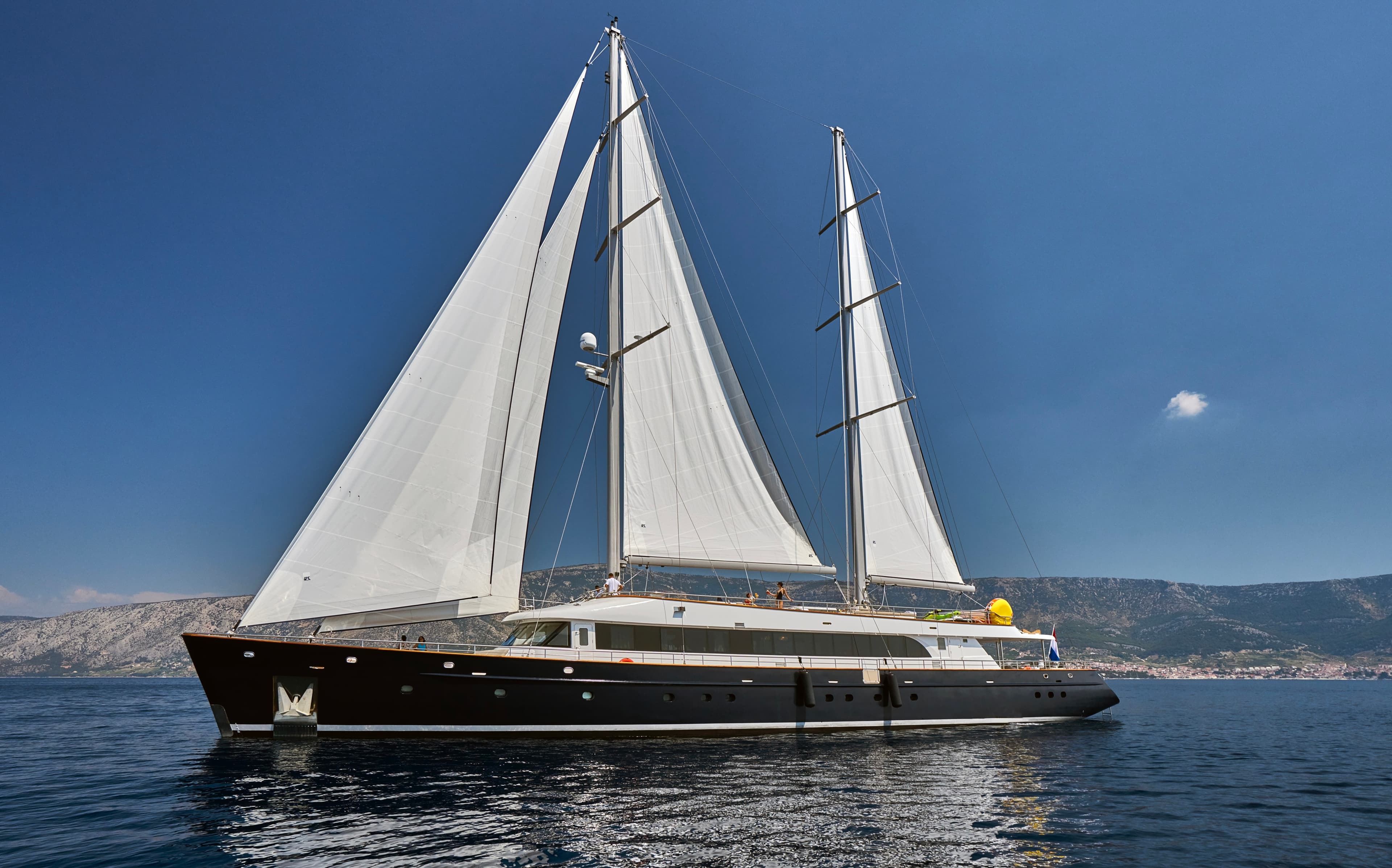Charter DALMATINO: A Luxurious 43.5-Meter Motor Sailer Escape in the Adriatic