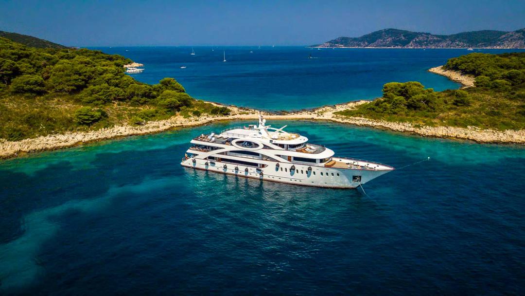 The Majestic 49m Motor Yacht OLIMP in the Adriatic