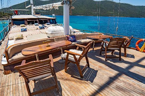 Generously sized deck