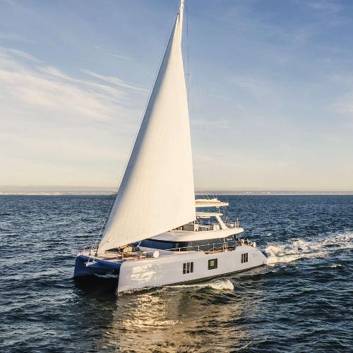 Newly built catamaran