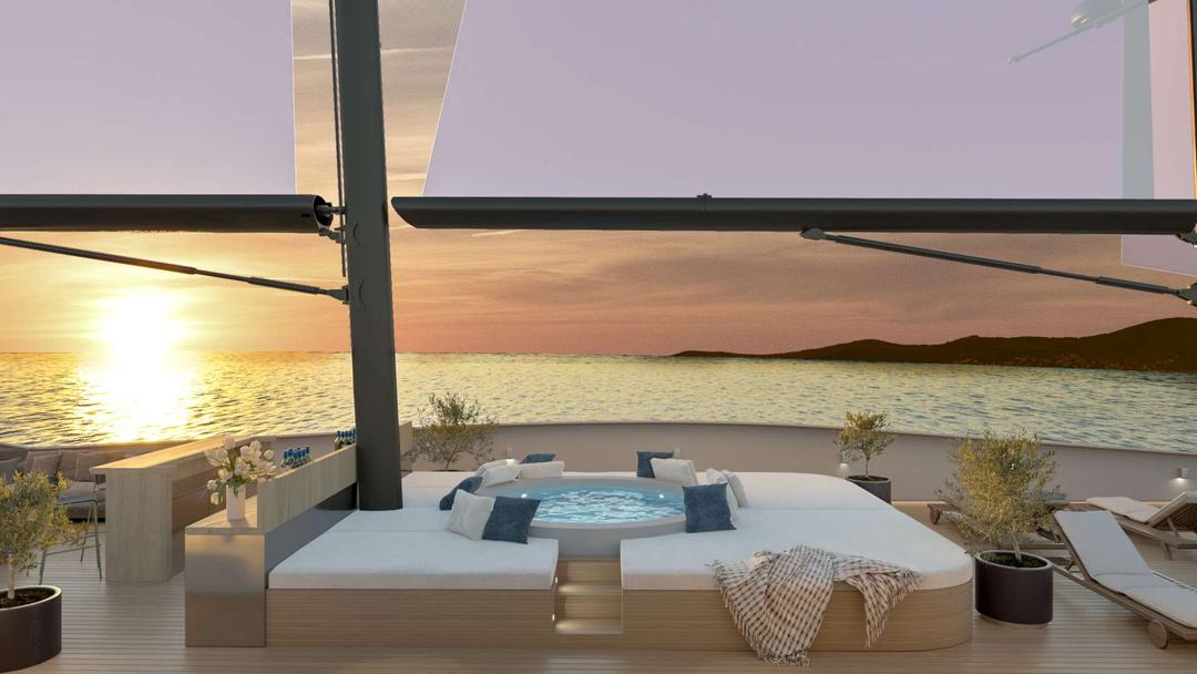 Jacuzzi on deck